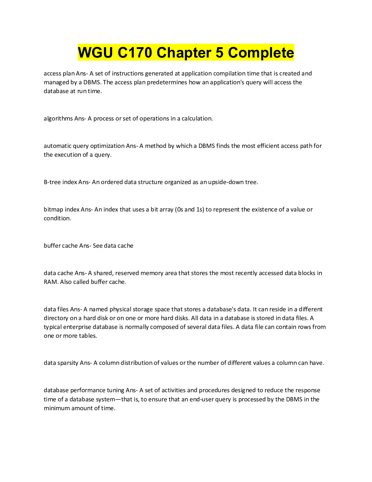 Preview image for WGU C170 Chapter 5 Complete